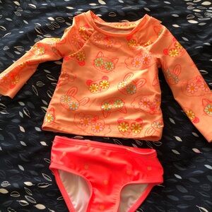 Cat & Jack 2-pc size 18 mo rash guard/bikini swim set